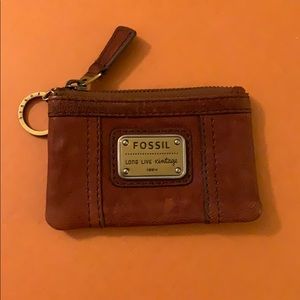 Fossil Leather ID and Key Pouch